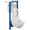 Комплект CERSANIT BRASKO SMART CO DPL EO slim инсталляция VECTOR кнопка ESTETICA пластик белый 68304